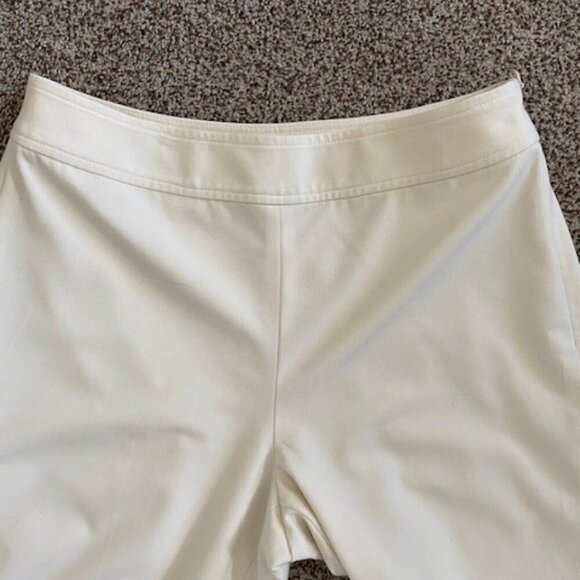 TALBOTS Ivory Cream Wide Leg Stretch Trouser Pants Sz 4 - Picture 8 of 11